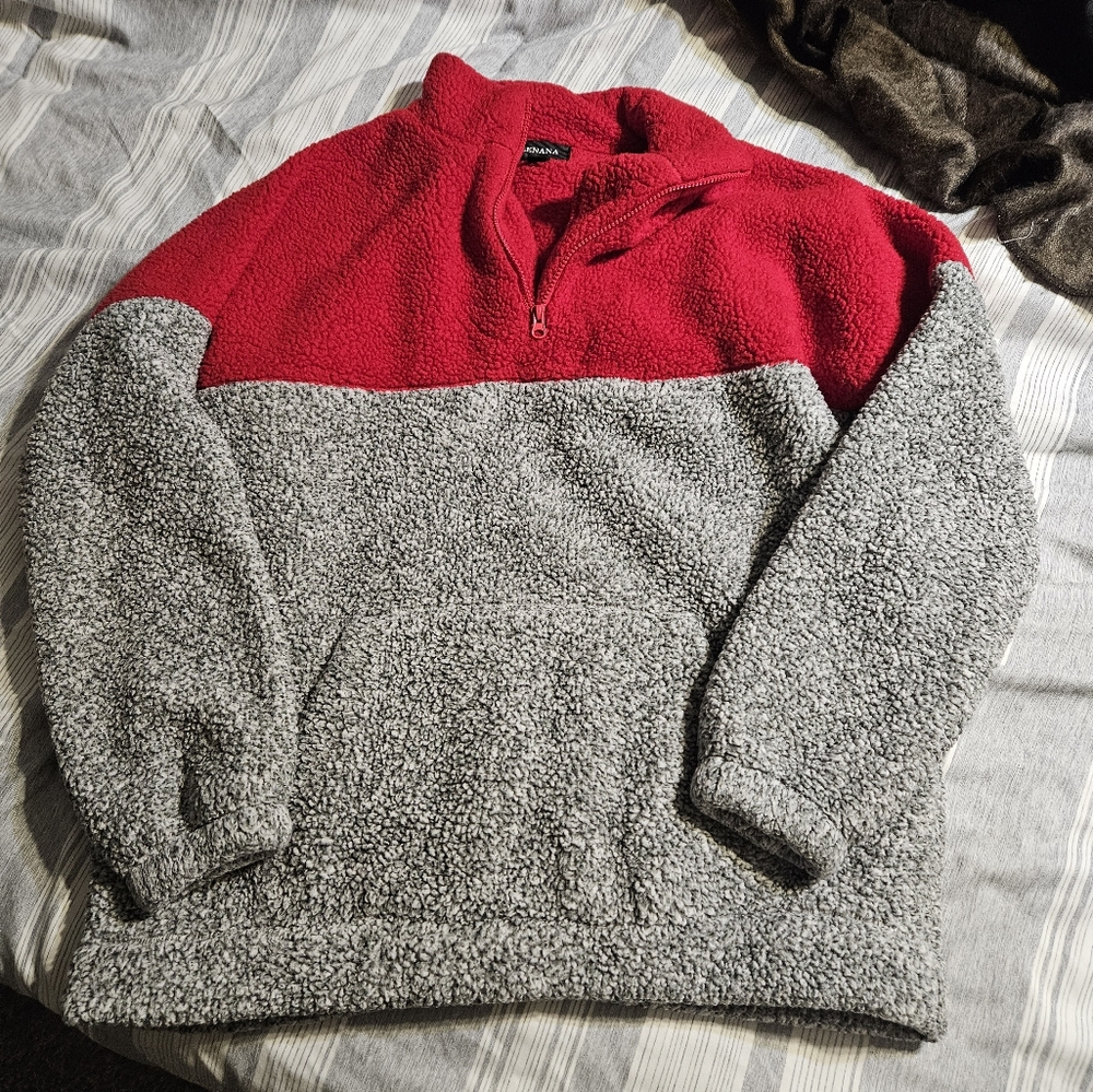 Red and Gray Sweater